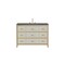 James Martin Vanities 48'' Single Vanity, Sunwashed Oak with Embossed Shagreen w/ 3 CM Parisien Bleu Quartz Top D604-V48-SHG-3PBL - alternate 1